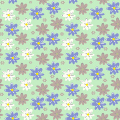 seamless flower with paisley pattern on   background