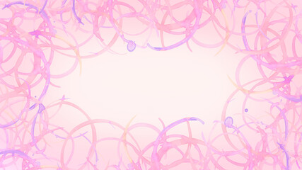 動画背景素材壁紙水彩模様円のピンクの広がり