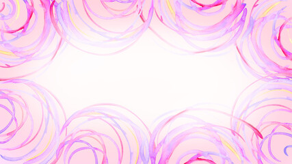 動画背景素材壁紙水彩模様ピンクの花のような