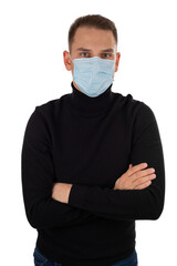 Man with mask on isolated