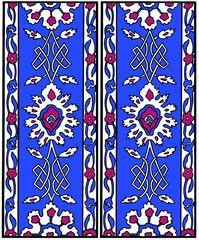 Traditional Turkish ornament seamless for your design. Floral Ornamental pattern. Iznik . Vector.