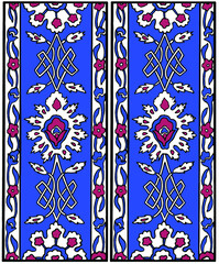 Traditional Turkish ornament seamless for your design. Floral Ornamental pattern. Iznik . Vector.