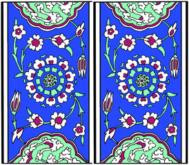 Traditional Turkish ornament seamless for your design. Floral Ornamental pattern. Iznik . Vector.