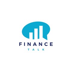 finance talk logo vector icon illustration