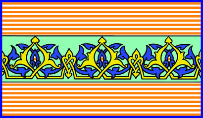 Traditional Turkish ornament seamless for your design. Floral Ornamental pattern. Iznik . Vector.