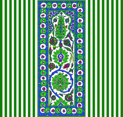 Traditional Turkish ornament seamless for your design. Floral Ornamental pattern. Iznik . Vector.