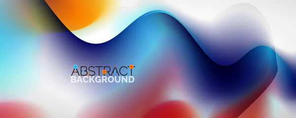 Fluid color gradient abstract background, trendy colorful wallpaper. Vector illustration for placards, brochures, posters, banners and covers