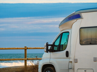 Camper rv on beach