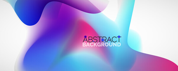Fluid color gradient abstract background, trendy colorful wallpaper. Vector illustration for placards, brochures, posters, banners and covers