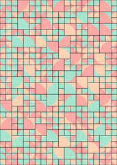 Abstract Geometric Pattern generative computational art illustration