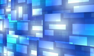 Blue background on an abstract theme. Background with rectangles arranged in several layers. Texture symbolizes digital and movement. Background on a digital theme. Concept - business digitalization