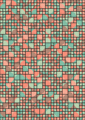 Fototapeta premium Abstract Geometric Pattern generative computational art illustration