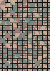 Fototapeta premium Abstract Geometric Pattern generative computational art illustration