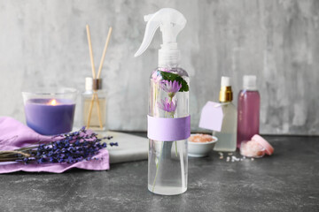 Natural air freshener on grey background