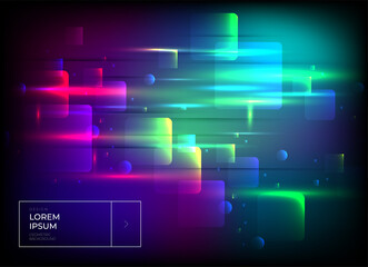 Flat vector. Minimal geometric background. Dynamic shapes composition. Eps10 vector.