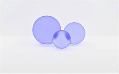 Abstract 3D blue sphrere minimalism