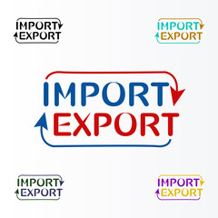 import export business logo vector file 