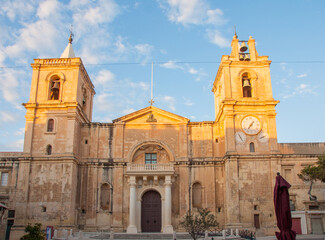 Fototapeta premium Facade of St Johns Co-Cathedral, Valleta