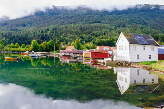 Colorful houses in Solvorn