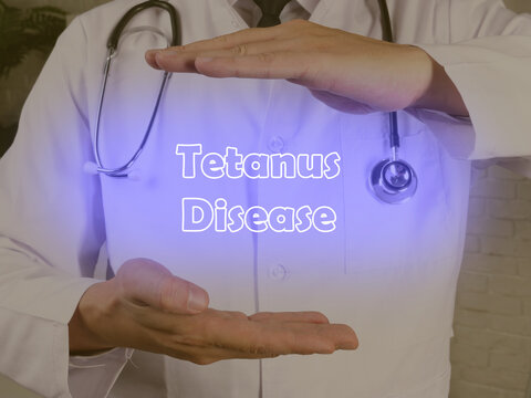 Tetanus Disease Inscription On The Page.