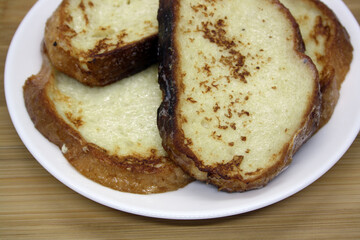 Fried white bread in an egg with milk and spices.