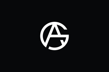 Fototapeta AG logo letter design on luxury background. GA logo monogram initials letter concept. AG icon logo design. GA elegant and Professional letter icon design on black background. AG GA obraz