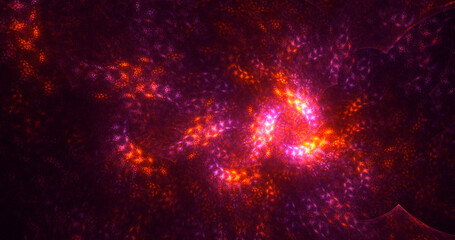 3D rendering abstract multicolor fractal light background