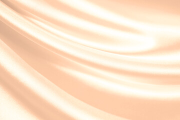 Pink cream light peach background. Soft wavy folds in the fabric. Tender. Wedding, Valentine...