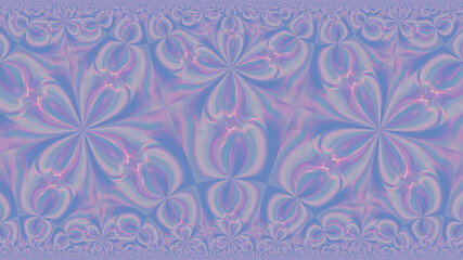 Abstract symmetrical patterned blue background.