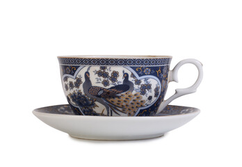 Porcelain tea cup. Isolated object on white background