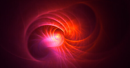 3D rendering abstract multicolor fractal light background