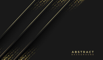 abstract dark  background with shiny lines, particle. . vector design template for banner, advertising, poster, cover.