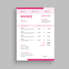 modern business invoice template vector format