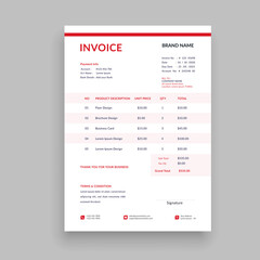 invoice template vector format