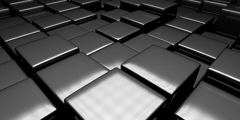 Fototapeta premium Abstract Dark Cubes Futuristic Design Background