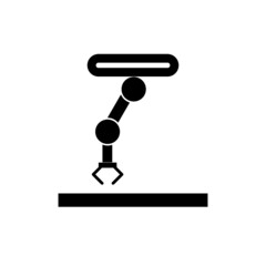 Robot arm icon isolated on white background