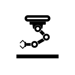 Robot arm icon isolated on white background
