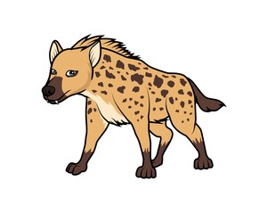 Fototapeta premium Hyena cartoon animal vector illustration 1