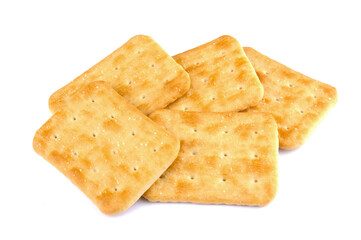 Crispy cracker isolated on white background