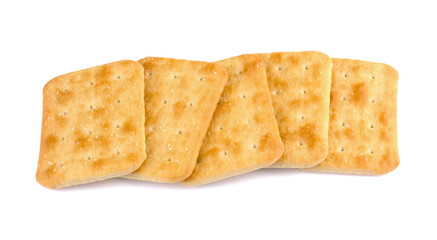 Crispy cracker isolated on white background