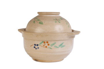 Porcelain sugar bowl. Isolated object on white background