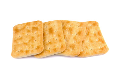 Crispy cracker isolated on white background
