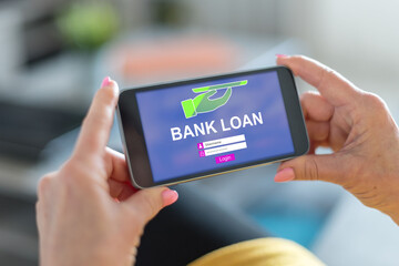 Bank loan concept on a smartphone