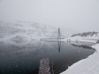 Brücke von Kafjord, Alta, Norwegen