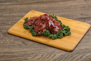 Raw chicken liver for cooking