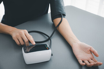 Fototapeta premium self blood pressure and heart rate measurement