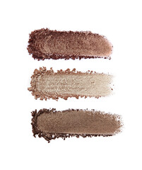 Crushed eyeshadow isolated on white	

