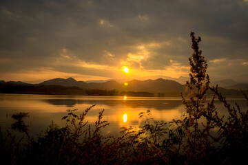 sunset on the lake
