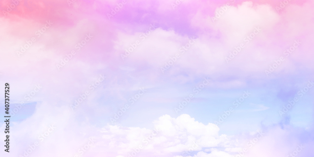 Wall mural abstract blurred beautiful soft cloud background. pastel swirl multicolored gradient. concept for we