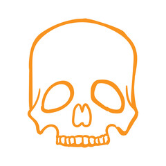 Simple Skull vector design for print tattoo and digital needs